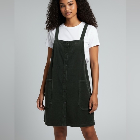 Tommy Hilfiger Denim - Tommy Hilfiger Green Corduroy Overall Dress